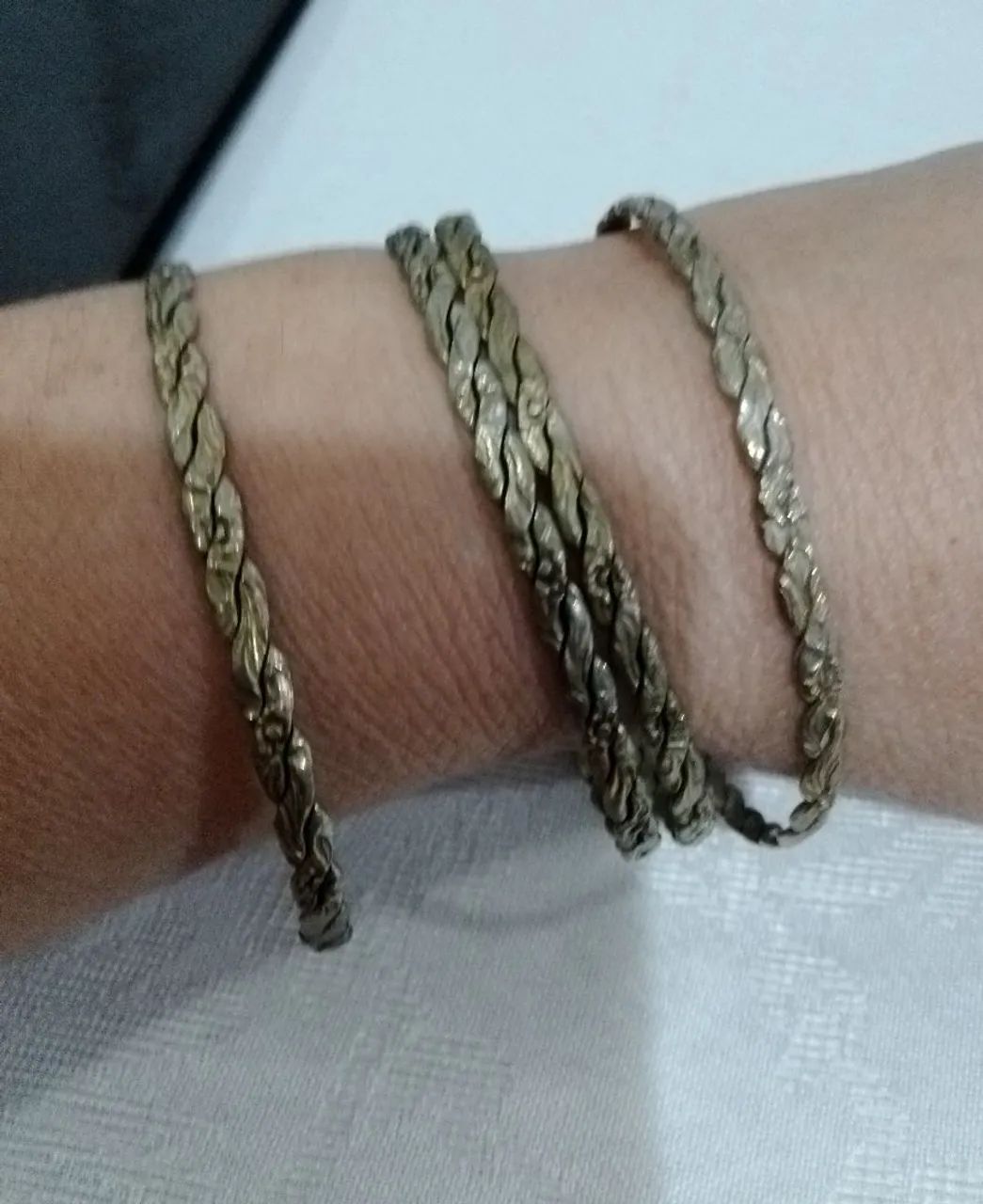 Pulseira vintage artesanal em cobre  - Foto 2