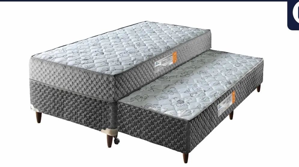 Cama box solteiro com auxiliar 