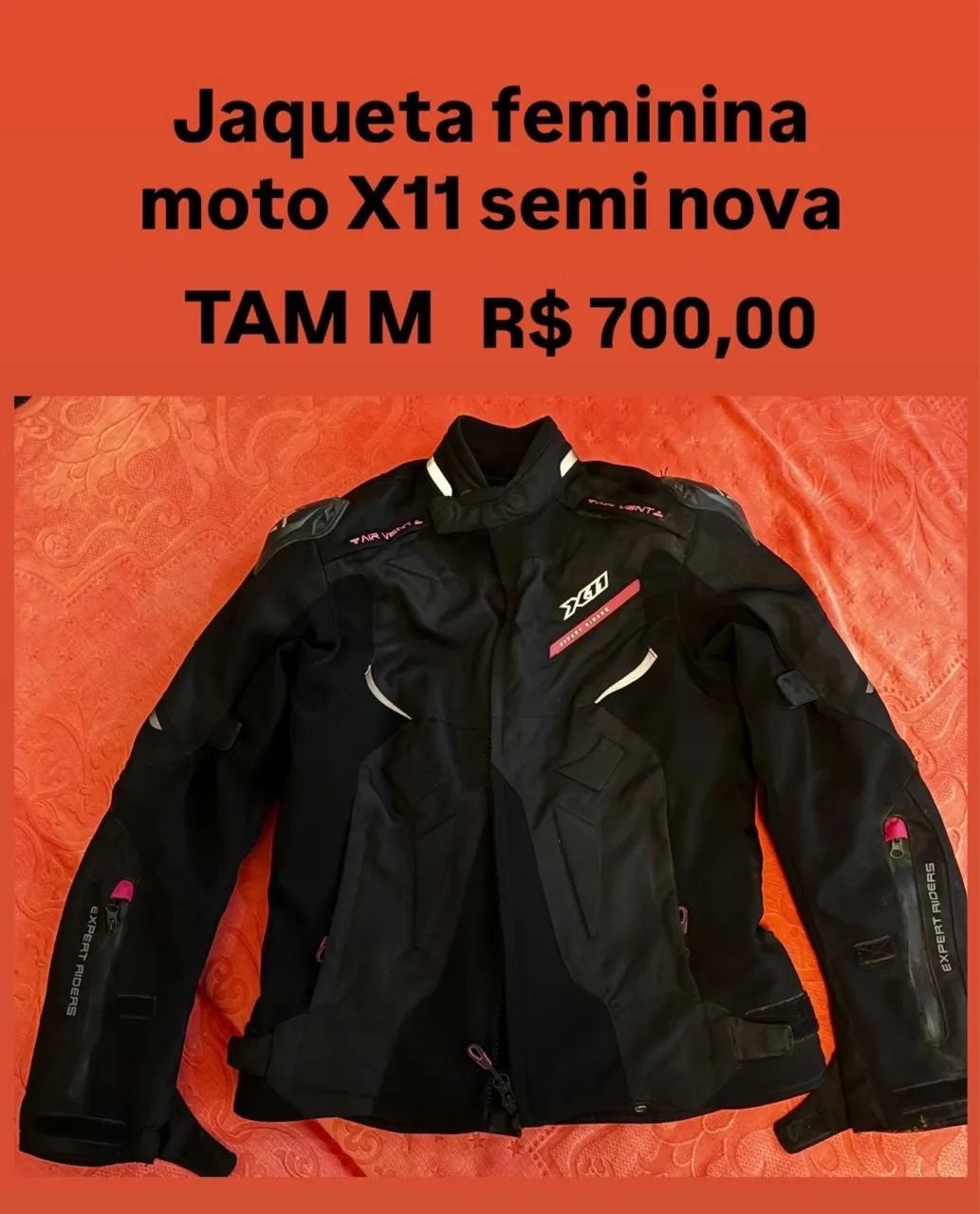 Jaqueta feminina moto X11 semi nova