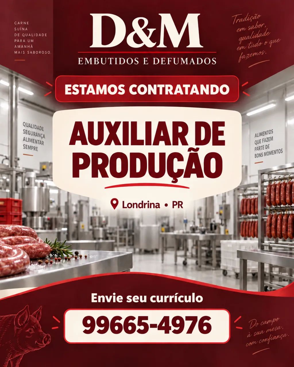 Vaga para auxiliar de produção 
