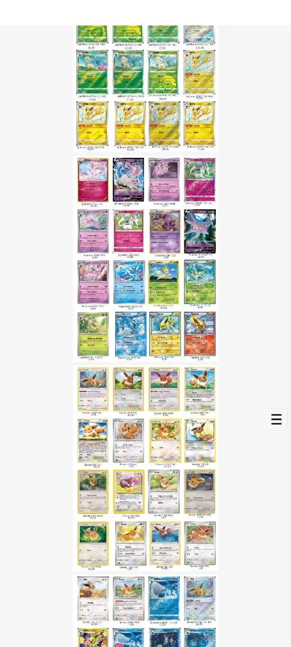 COLEÇÃO DE EEVEE cartas pokémon, todas originais, em. Diversos idiomas - Foto 5