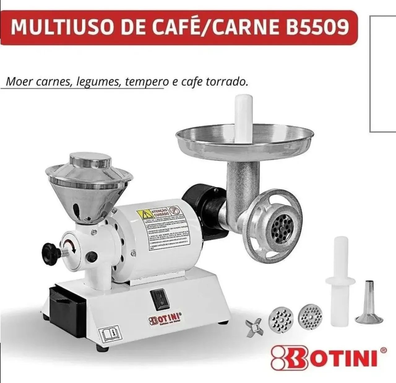 MOEDOR DE CARNE DE GRÃOS BOTINI - Foto 3