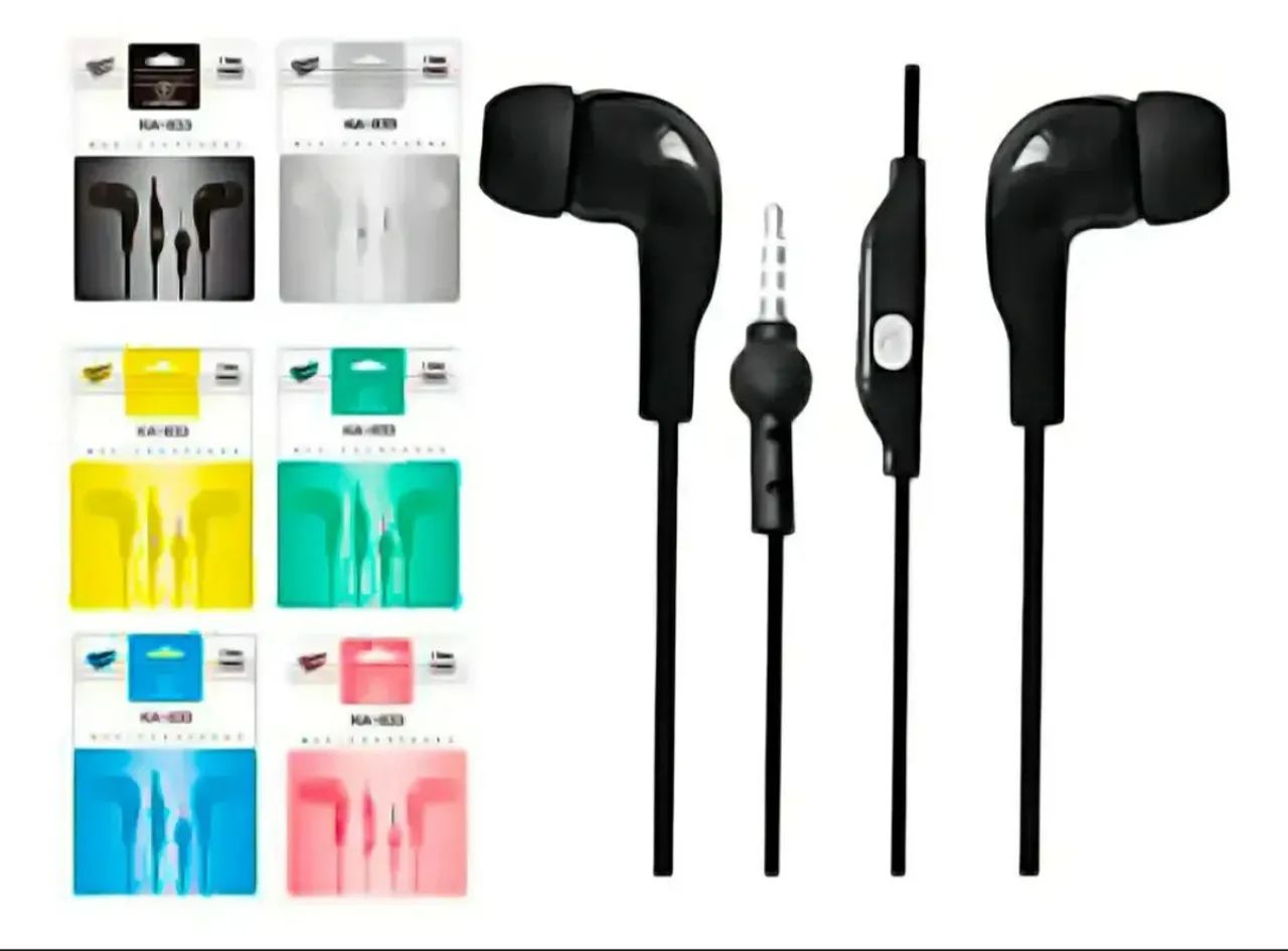 Fone de ouvido com fio simples confortável  - Foto 3