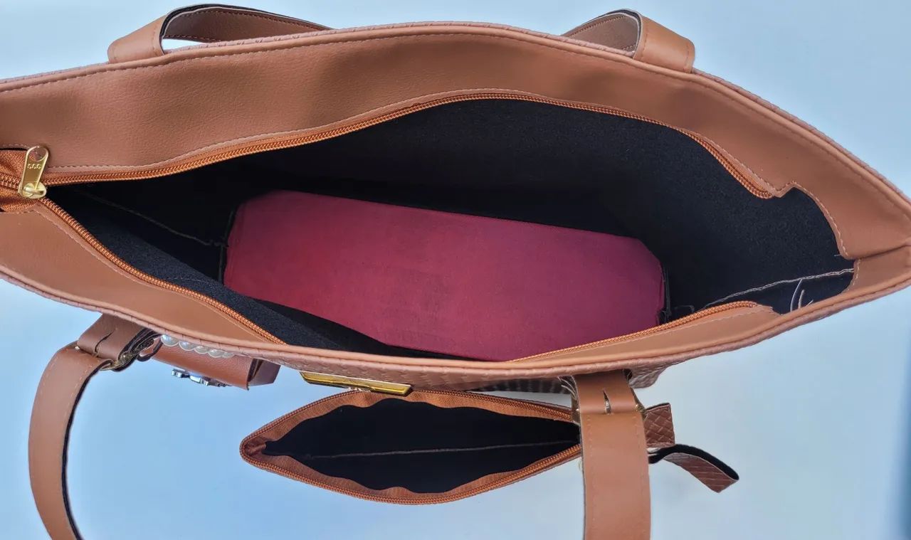 Bolsa feminina grande de lado - Foto 4