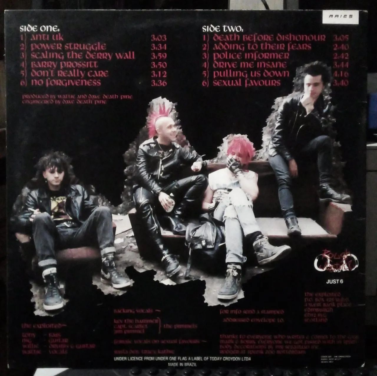 The Exploited - Death Before Dishonour LP 1990 original de época novíssimo! Varukers GBH - Foto 2