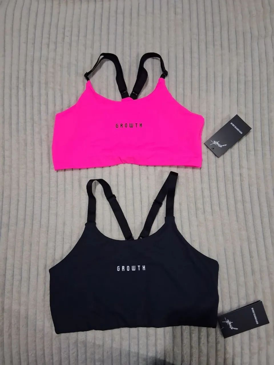 Calças Legging e Tops Fitness - Growth Suplementos (peças novas) - Foto 2