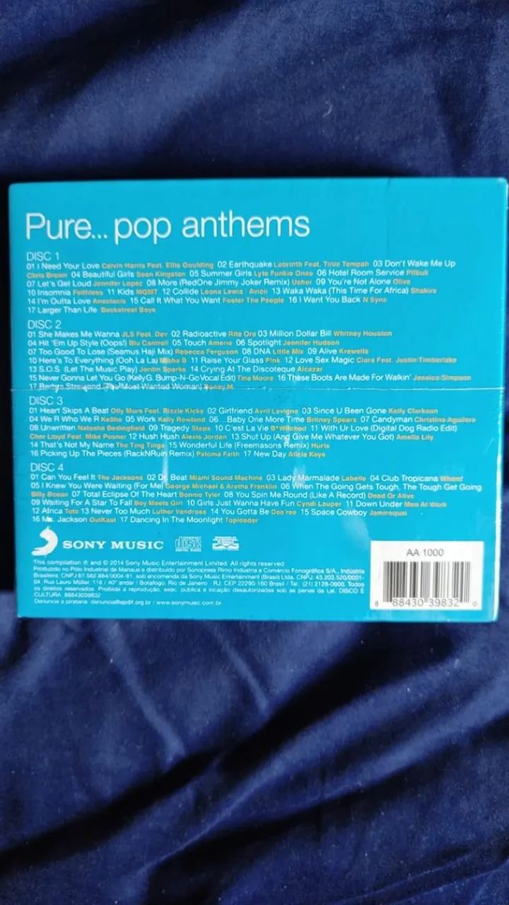 cd pure pop anthems 4 cds sony music (lacrado!) - Foto 2