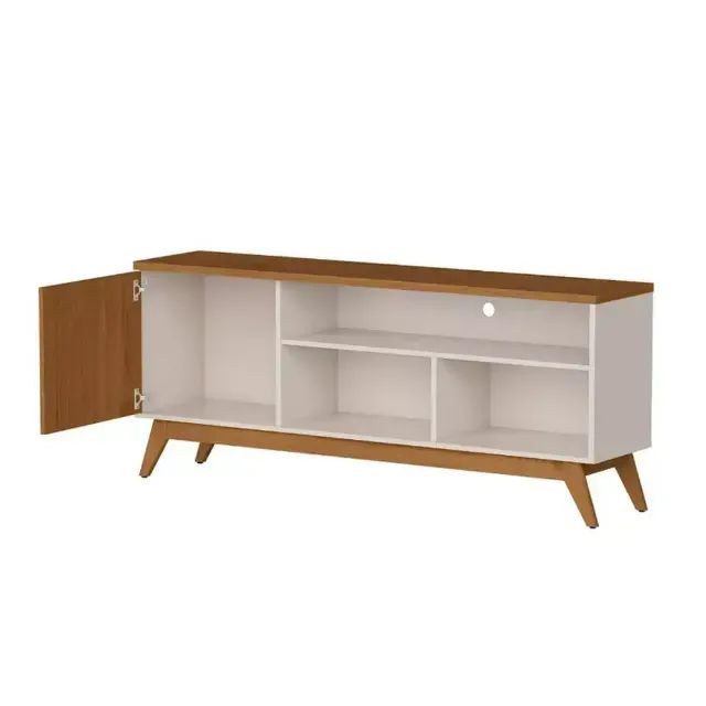 Rack Malbec Wood para Tv Até 55 Polegadas 1 Porta Ripado Giga 136cm  - Foto 3