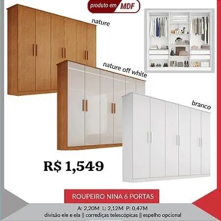 Guarda Roupa MDF - Super Promoção  - Foto 3