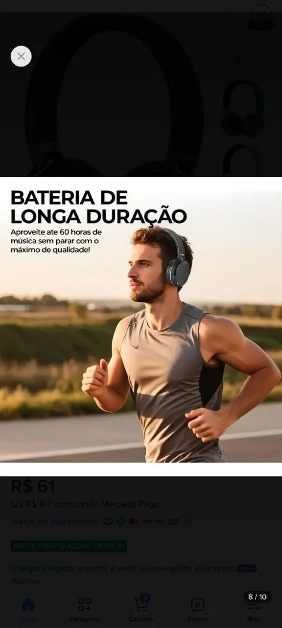 Fone Ouvido Bluetooth Regulável Com Microfone E Redução Ruíd - Foto 5