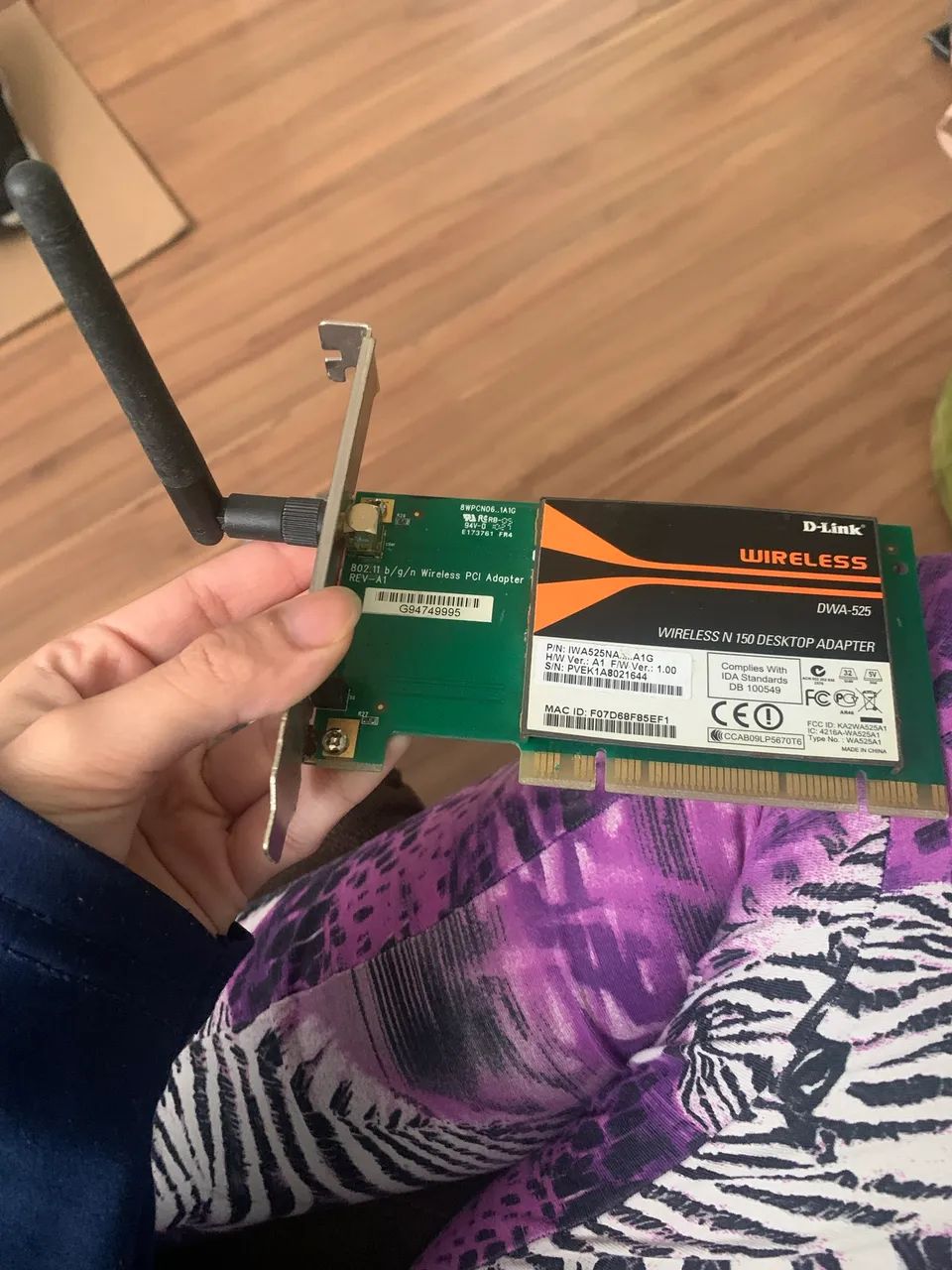 Placa de Rede Wi-Fi PCI D-Link DWA-525 Wireless N 150 Mbps - Foto 3