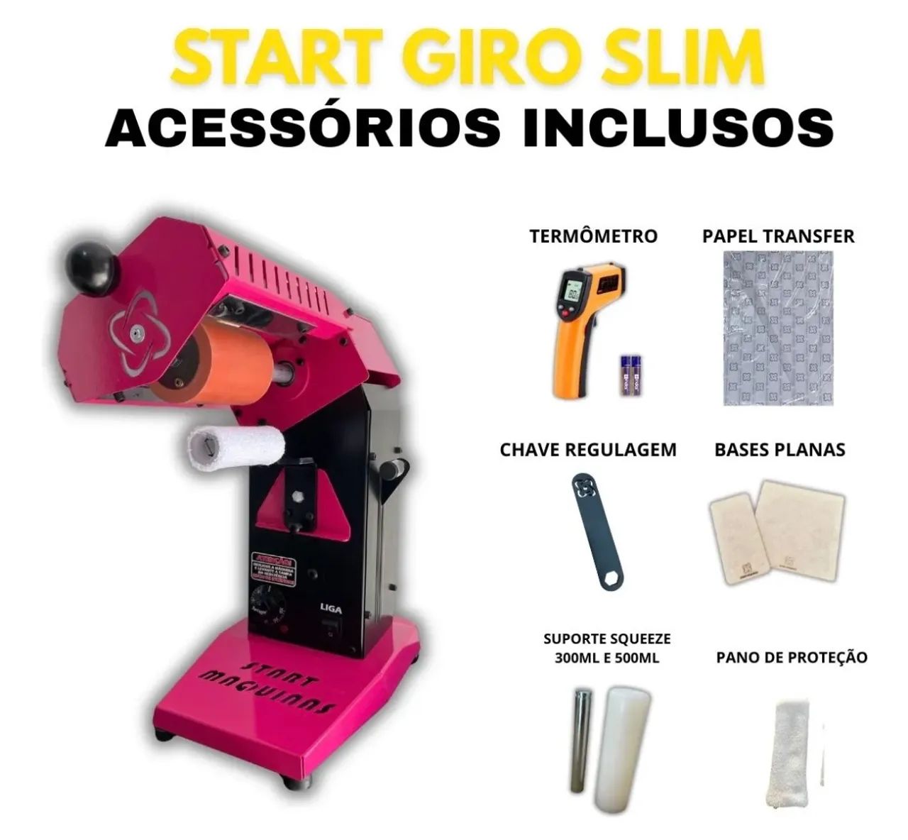 Start Máquinas Prensa Manual Transfer Giro360 Slim Funcional - Foto 5