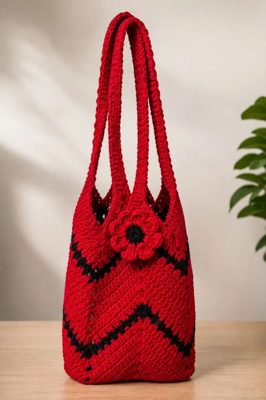 Bolsa de Crochê Artesanal - Foto 2