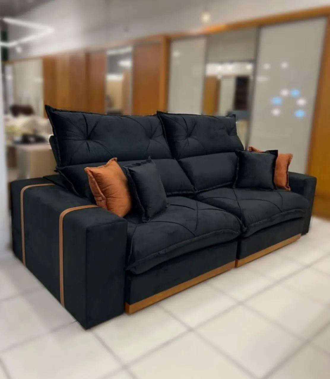 Sofá Gran Bello 2,30m Veludo Premium Molas Ensacadas Durável - Foto 2