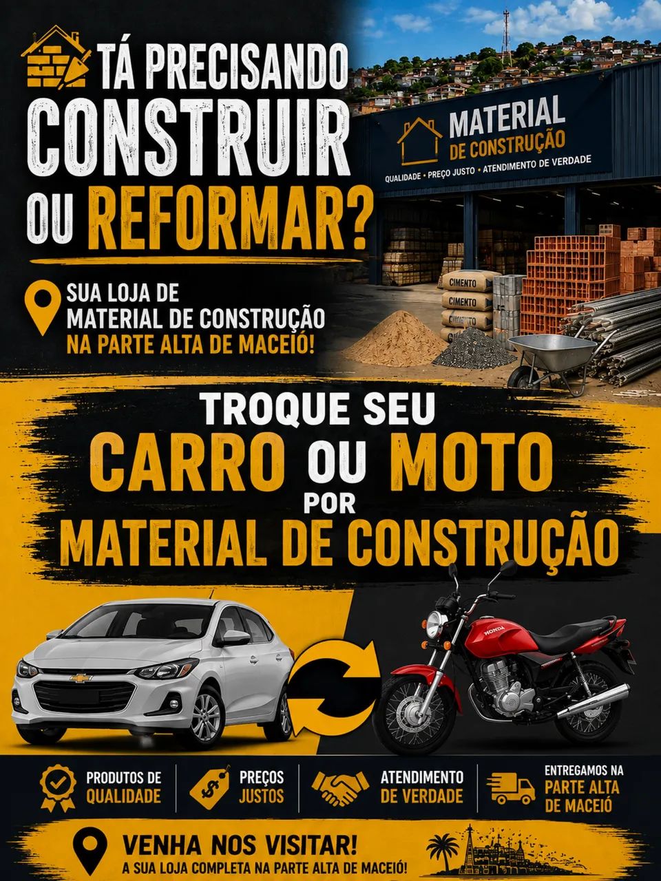 Troco material de construção 