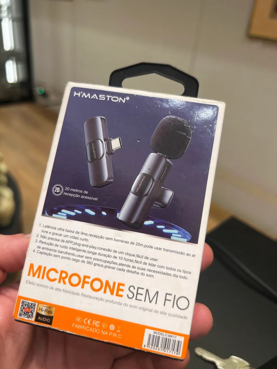 Microfone sem fio de lapela H?Maston - na caixa/funciona perfeitamente  - Foto 2