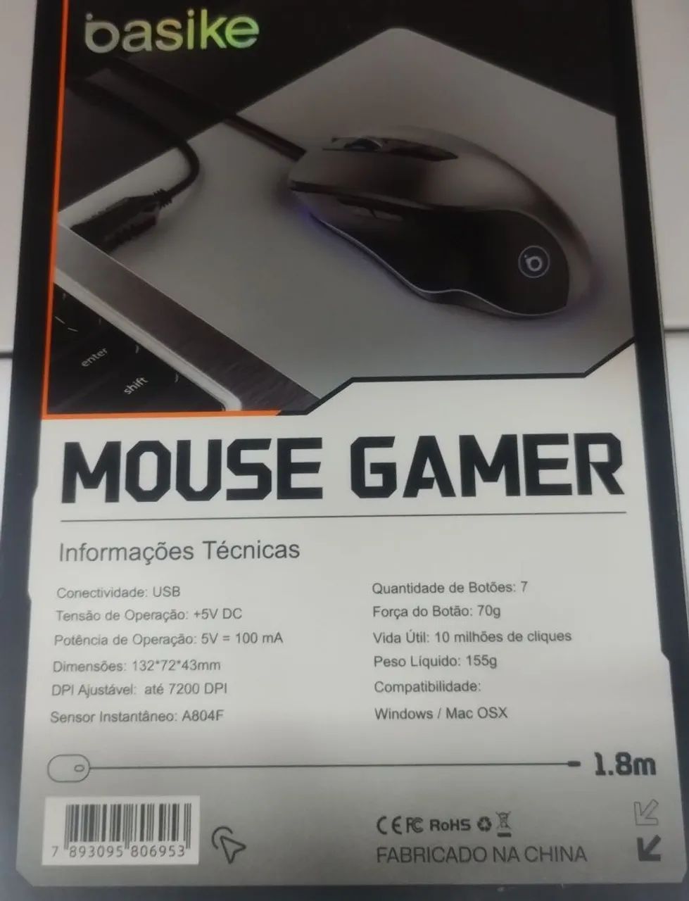 Mouse Gamer com Fio Basike - Foto 2