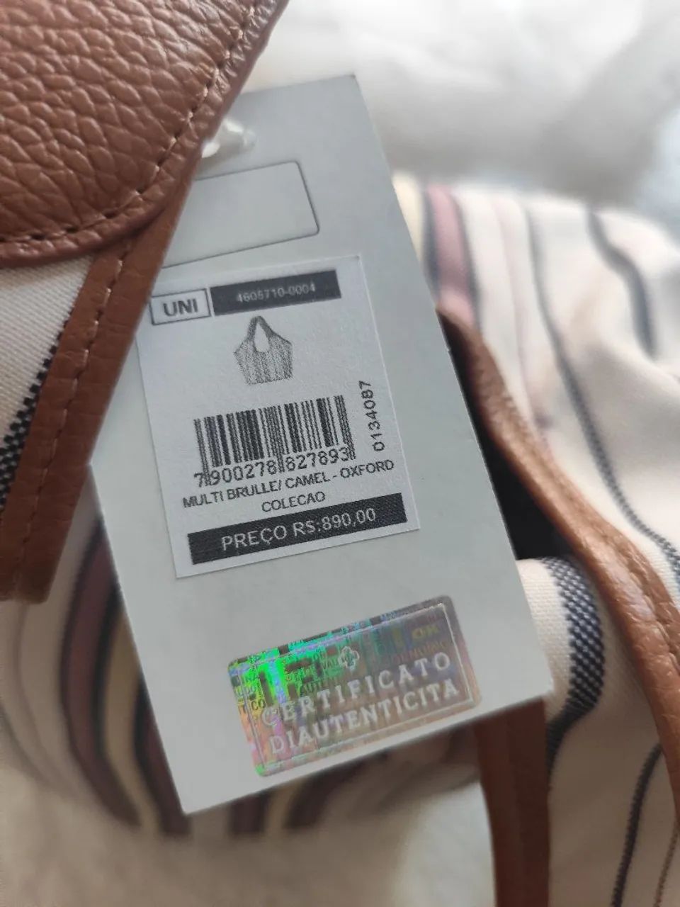 Bolsa nova capodarte em couro,listrada , original. - Foto 5