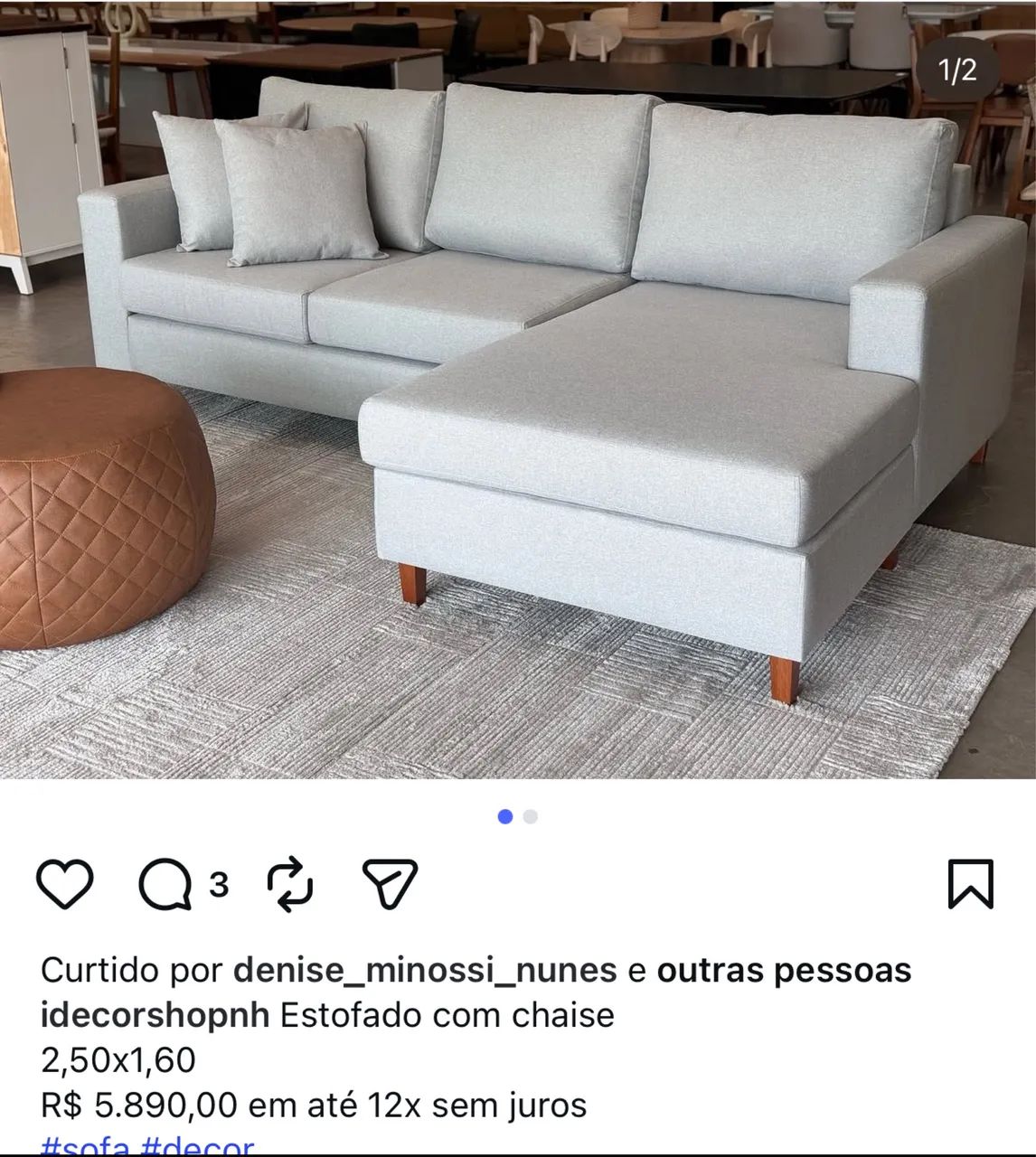Estofado com chaise 2,50x1,60  - Foto 3