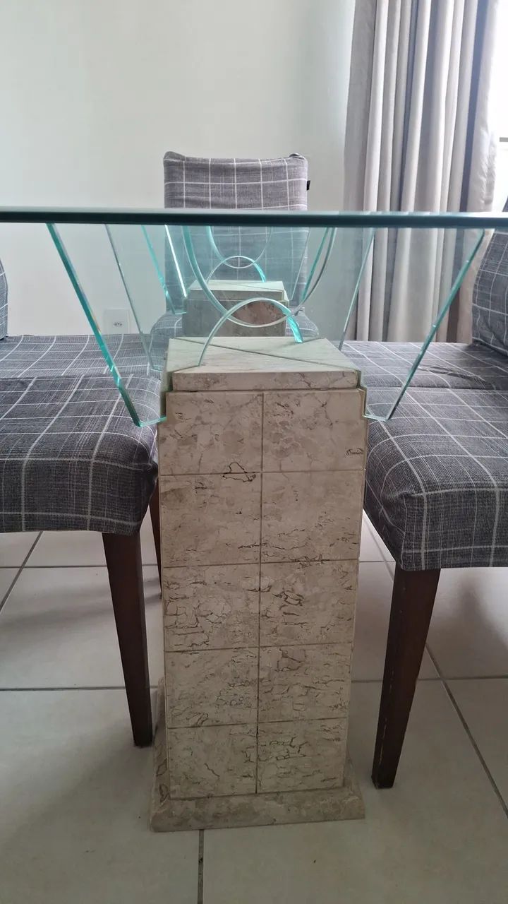 Mesa de Vidro 6 Cadeiras - Foto 2