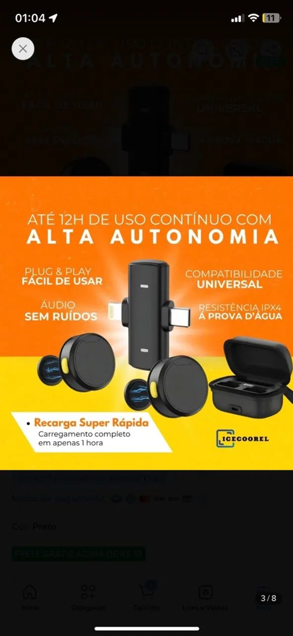 Microfone de lapela - Foto 2