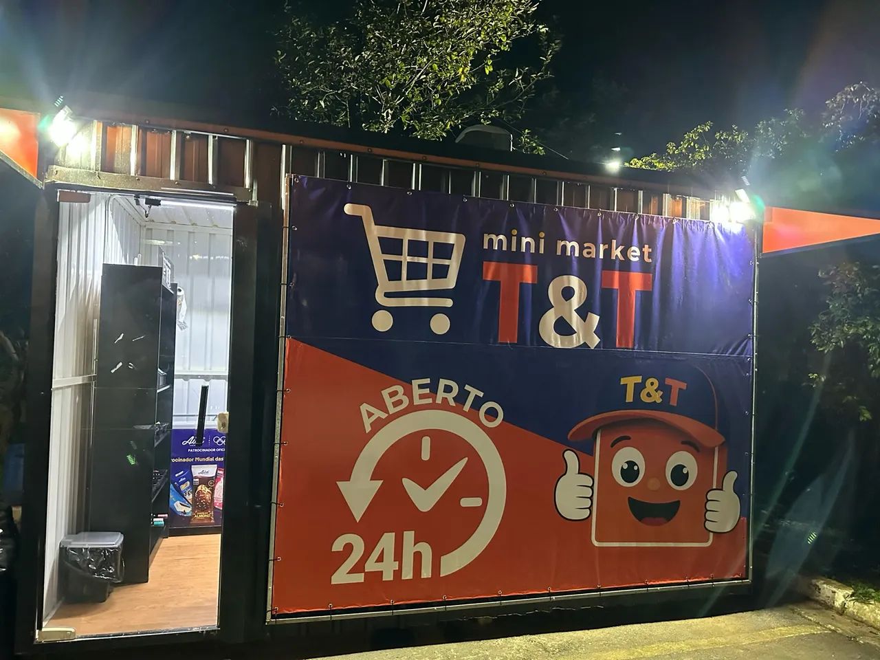 Container e instalação completa para Mini mercados em condomínios 