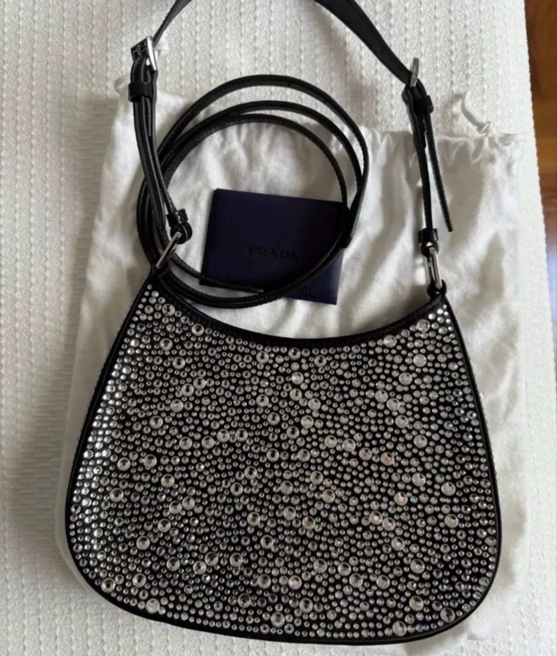 Bolsa Prada Cléo com strass - Foto 2