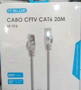 Cabo de Rede Cat6 20 Metros It Blue Le-316 - Ideal para CFTV e Conexão de Internet  - Foto 3