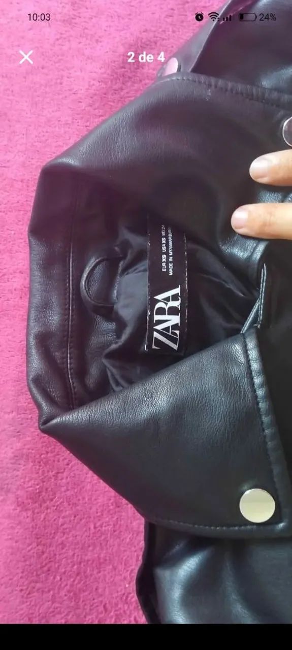 Jaqueta de couro da zara  - Foto 2