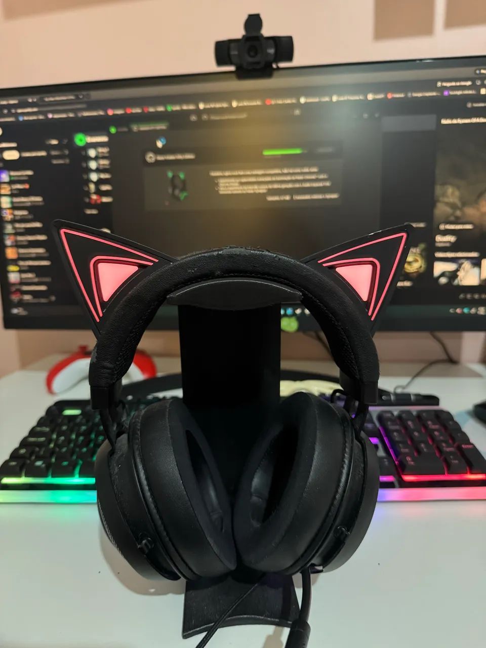 Headset Gamer Razer Kraken Kitty edition - Foto 3