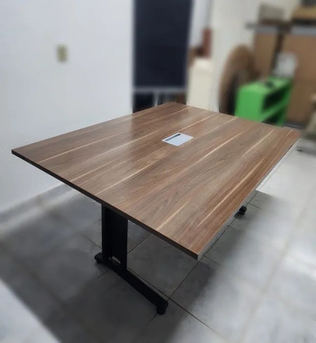 Mesa de Reunião Amadeirada - Foto 5