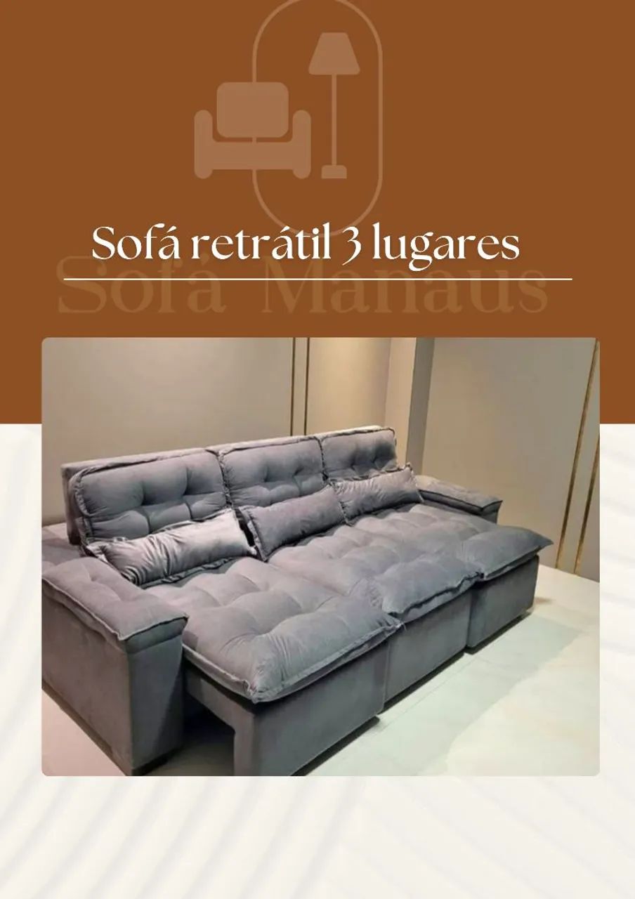 SOFÁ RETRÁTIL PREMIUM- MANAUS  - Foto 5