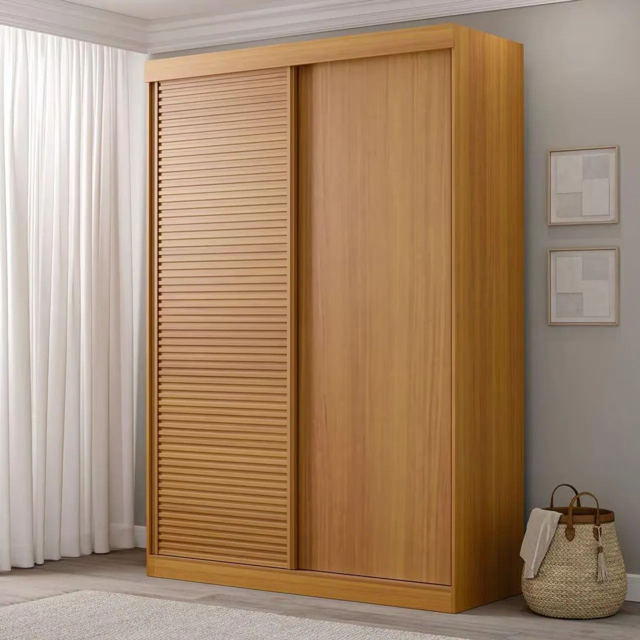 Guarda roupa , porta ripada marfim  - Foto 4