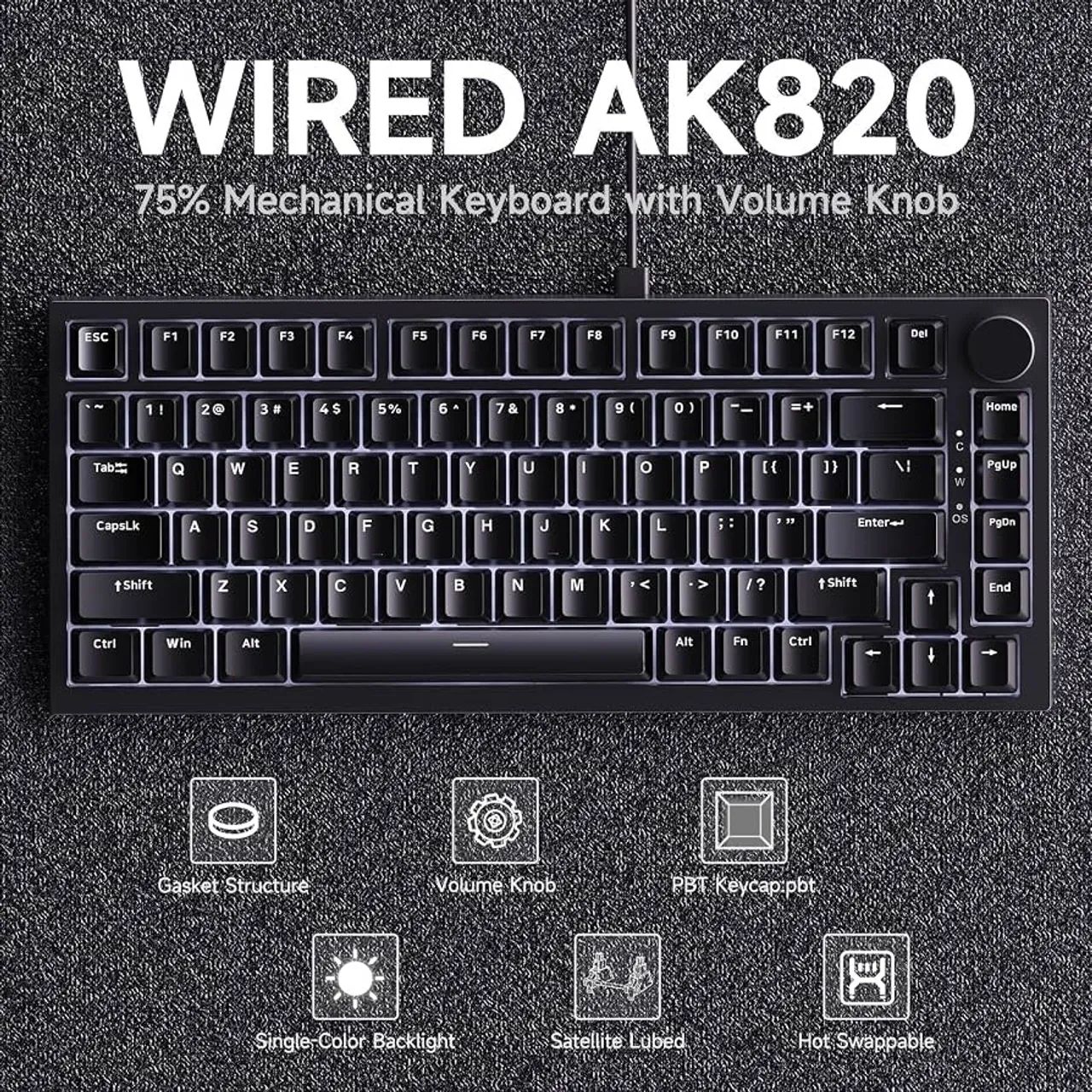 Teclado Mecânico Ajazz AK820 WIRED