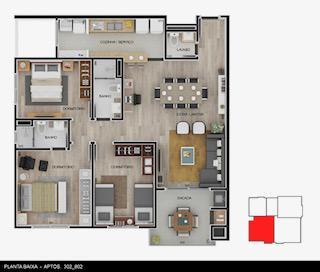 Apartamento residencial à venda, Moinhos, Lajeado.