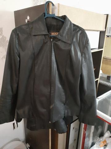 Jaqueta de couro feminina e masculina