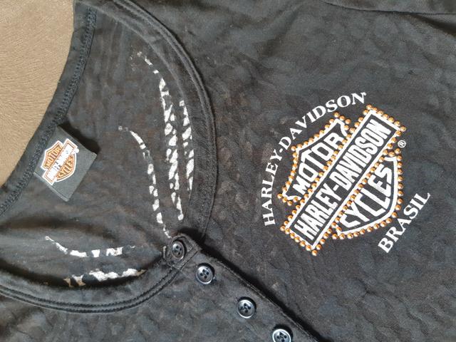 Baby-Look Harley-Davidson preta - original - Foto 2