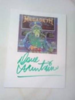Dave mustaine Megadeth foto autografada