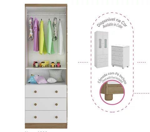 Promoção - Roupeiro Baby Luna 100% MDF (Novo) - Foto 3