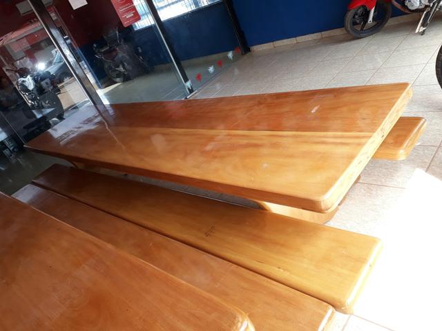 Mesa tipo da madeira garapeira - Foto 6