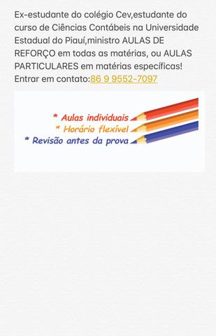 Aulas particulares e reforço