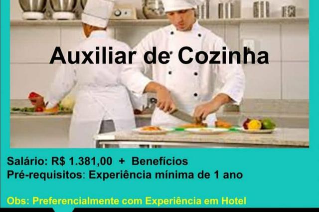Vaga de emprego auxiliar de cozinha