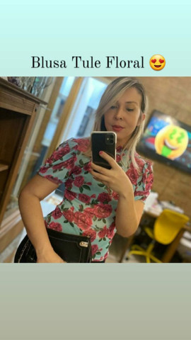 Blusa de Tule Floral