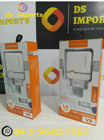 Carregador pra smartphone Samsung, LG, Motorola e Xiaomi