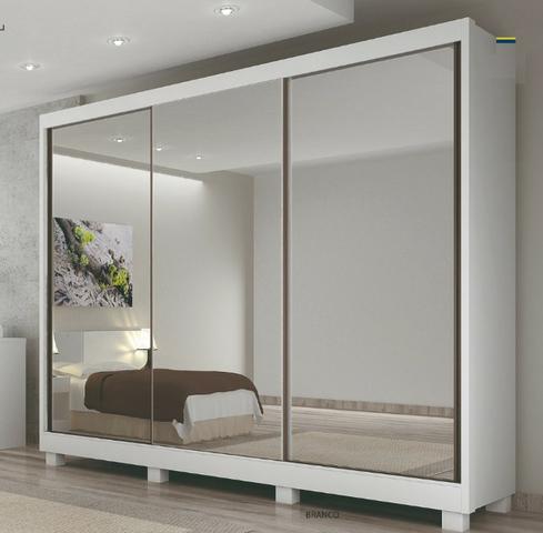 Guarda Roupa 100% MDF 3 portas espelhos inteiriços - Foto 2