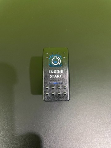 Botão Interruptor + LED 12V/20A - 24V/10A Barco Lancha Motor