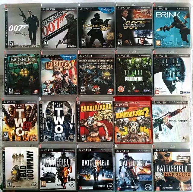 Call of Duty - Battlefield - Jogos de tiro - PS3