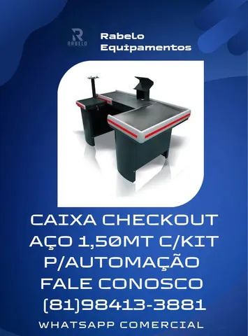 Caixa Checkout de aço com kit para automação em até 10x sem juros 