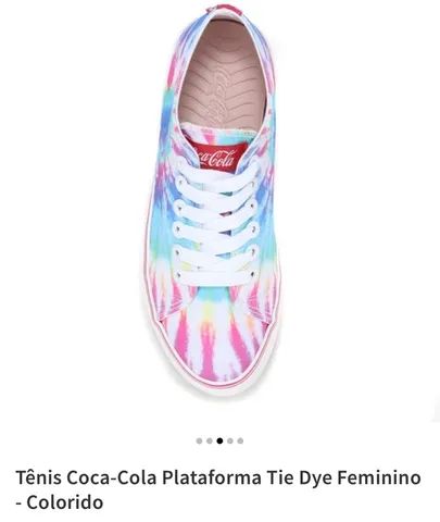 Tênis Coca Cola Plataforma Tie Dye -Tam 39 - Foto 5
