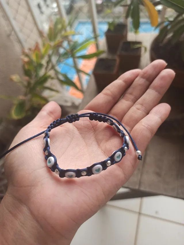 Pulseira macrame com corações  - Foto 3